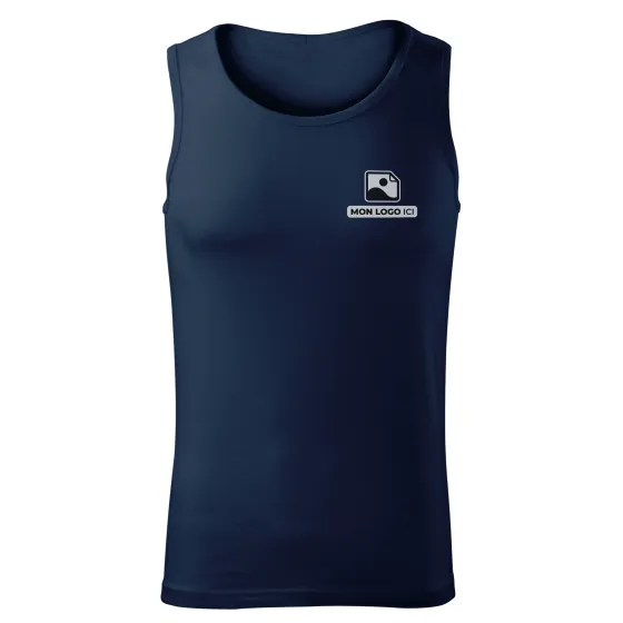Débardeur Homme personnalisé Bleu Marine foncé