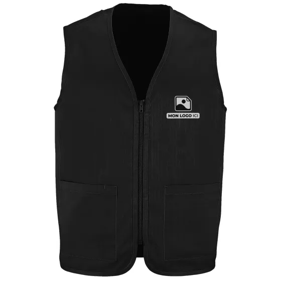 Gilet sans manches personnalisé Noir