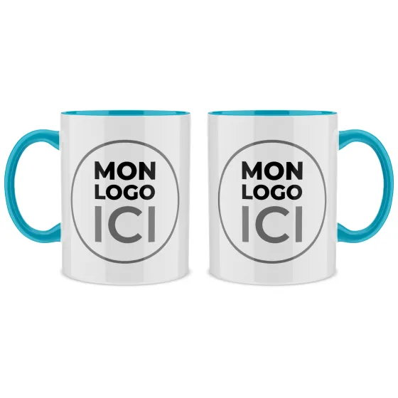 Mug Premium personnalisé Bleu Clair