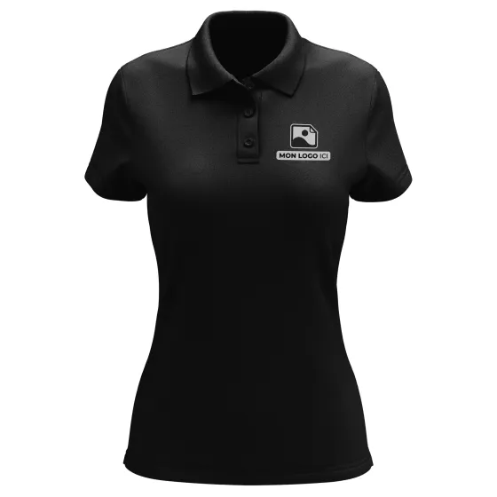 Polo Femme personnalisé Noir