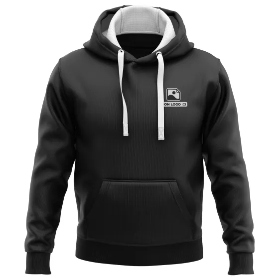Sweat-Shirt à Capuche DELUXE personnalisé Noir