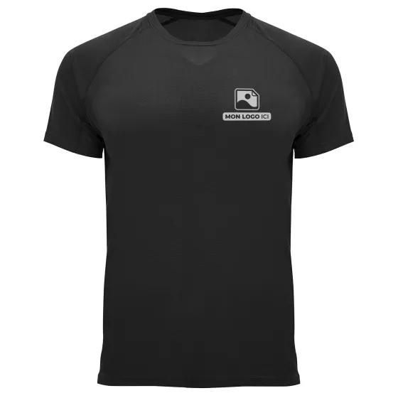 T-Shirt Technique en Tissu Control Dry (anti-transpirant) personnalisé Noir