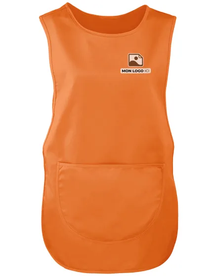 Tablier Chasuble avec poche personnalisé Orange