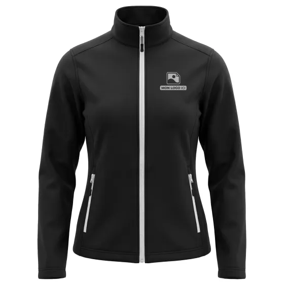 Veste Softshell Manches Longues pour Femme personnalisé Blanc