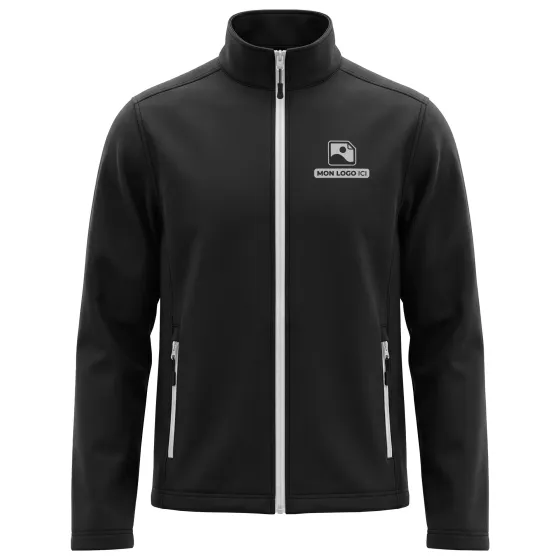 Veste Softshell Manches Longues pour Homme personnalisé Blanc