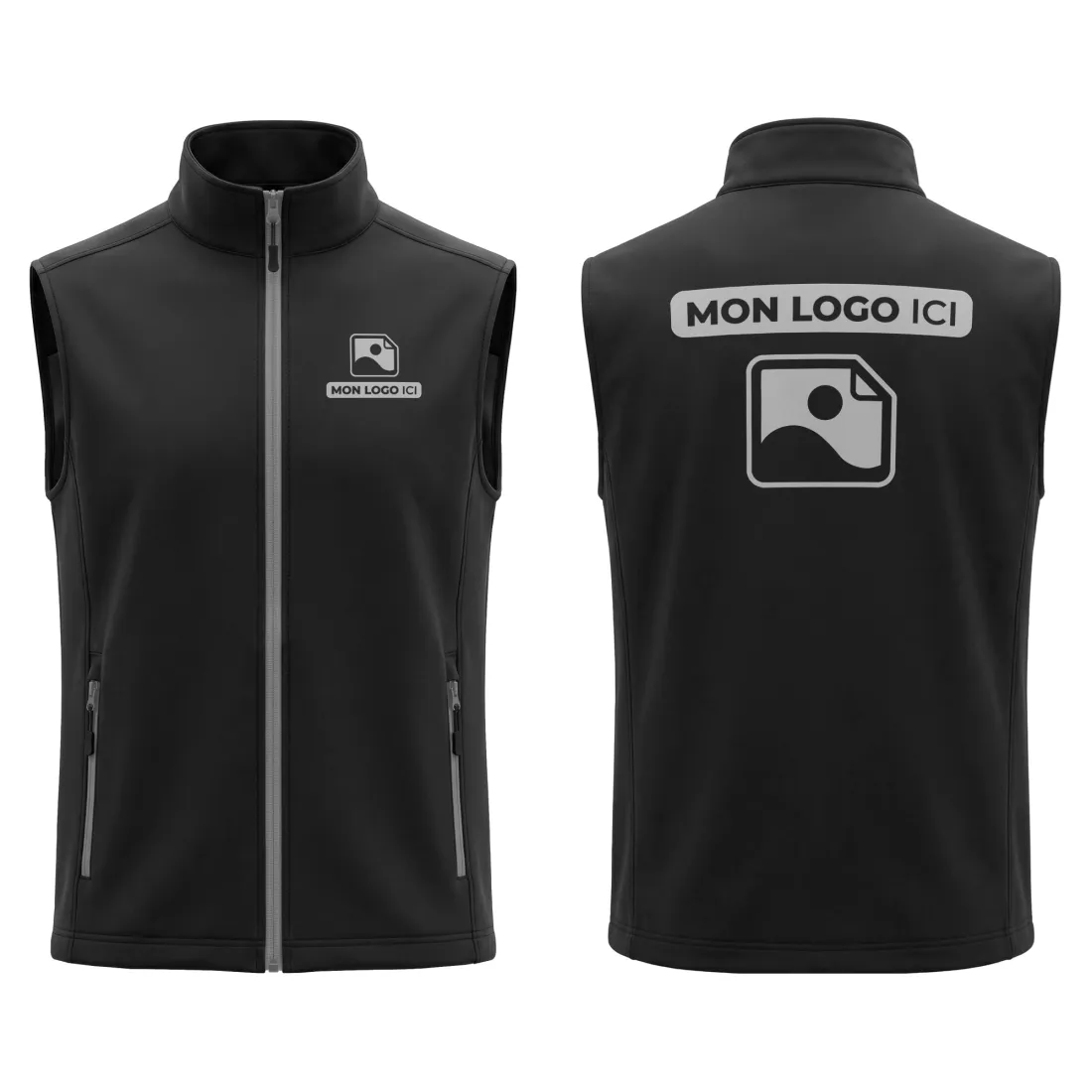 Bodywarmer Softshell personnalisé Gris