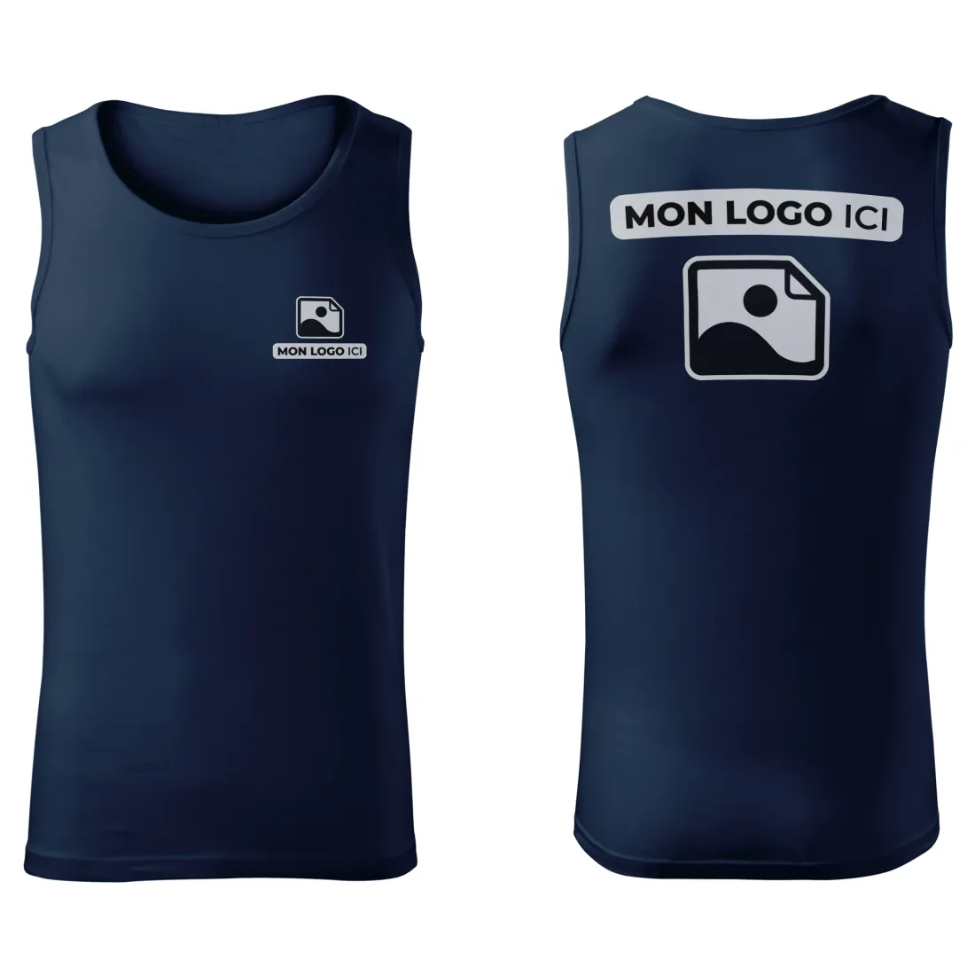 Débardeur Homme personnalisé Bleu Marine foncé
