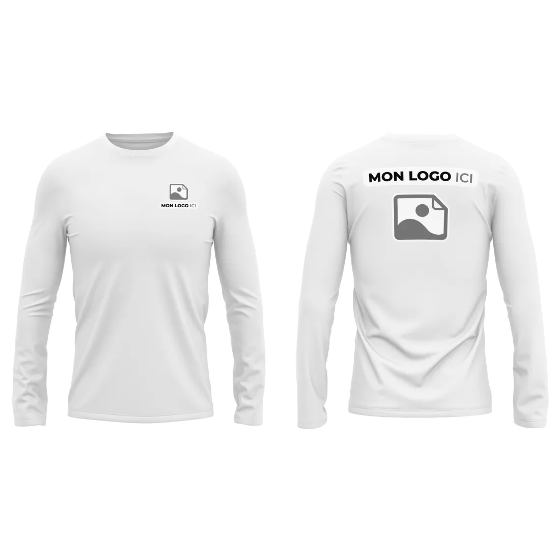 T-Shirt Manches Longues personnalisé Blanc