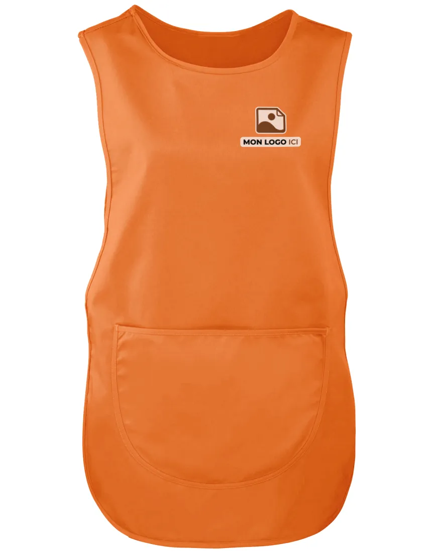 Tablier Chasuble avec poche personnalisé Orange