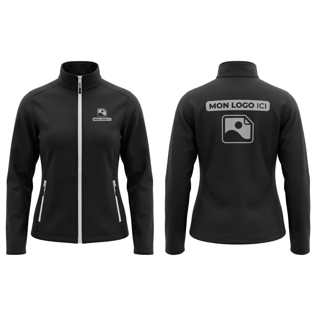 Veste Softshell Manches Longues pour Femme personnalisé Blanc
